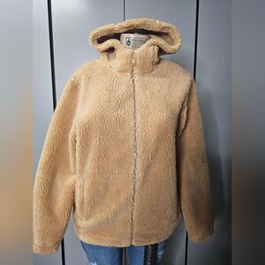Jacket With Ziper Women's Fuzzy Fleece Hoodies Warm Sherpa Casual Nwt